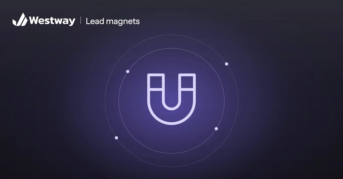 Illustration of a lead magnet: a horseshoe magnet
