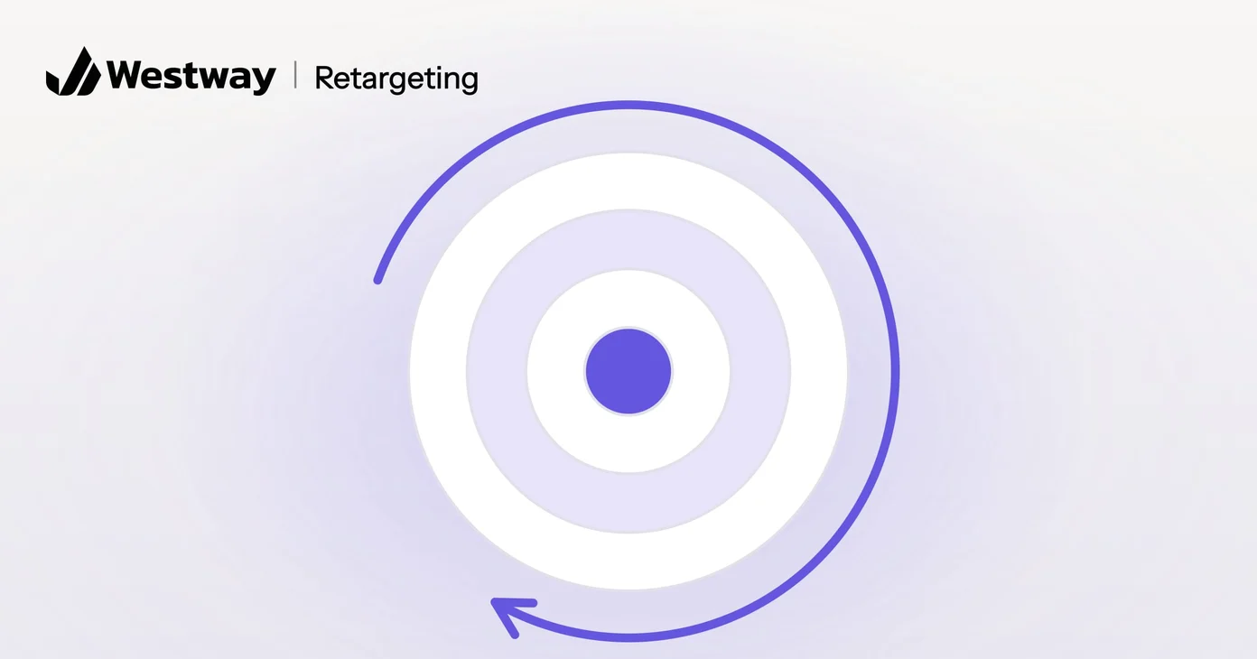 Illustration of retargeting: a target with an arrow circling back to it