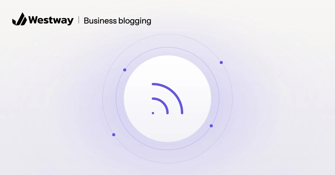 Illustration of business blogging: the feed symbol for a blog