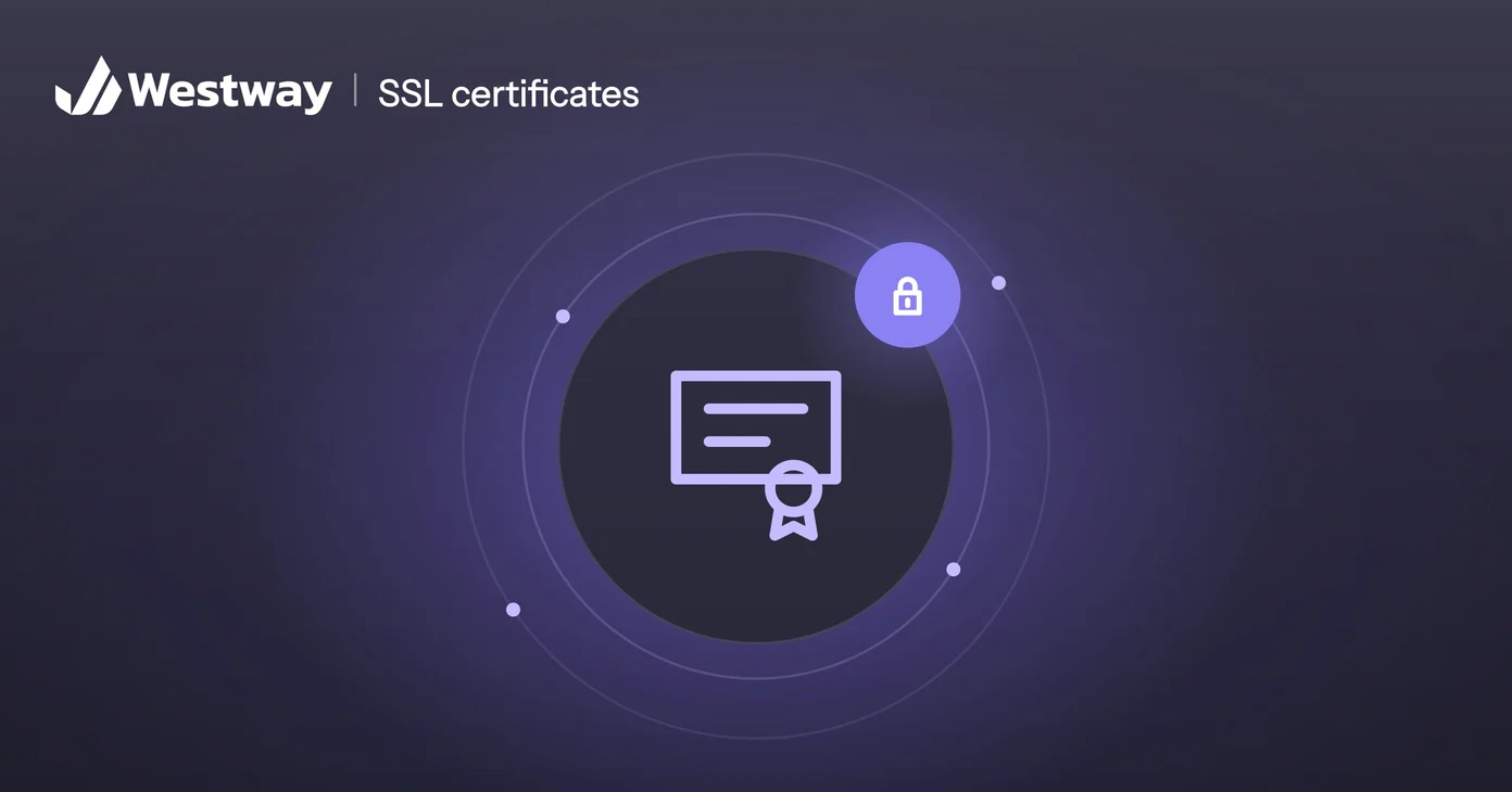 Illustration of an SSL certificate: a certificate with a seal and a lock