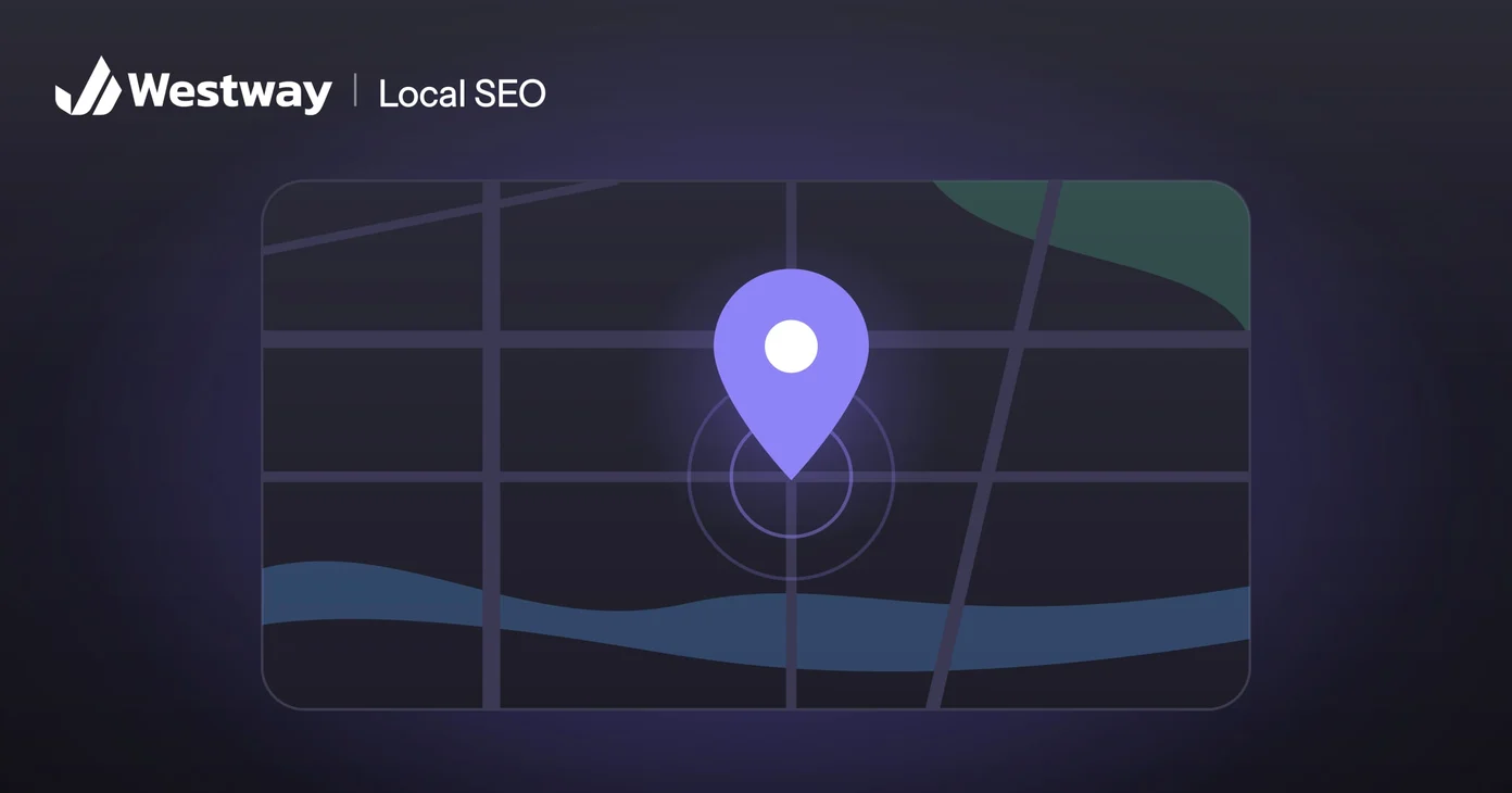 Illustration of local SEO: a street map with a location pin