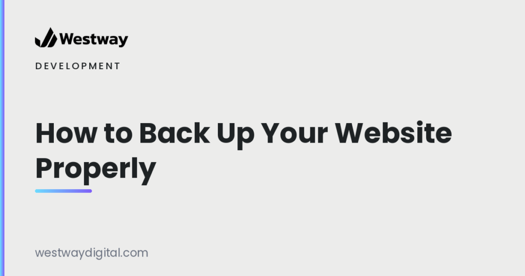 website backup properly